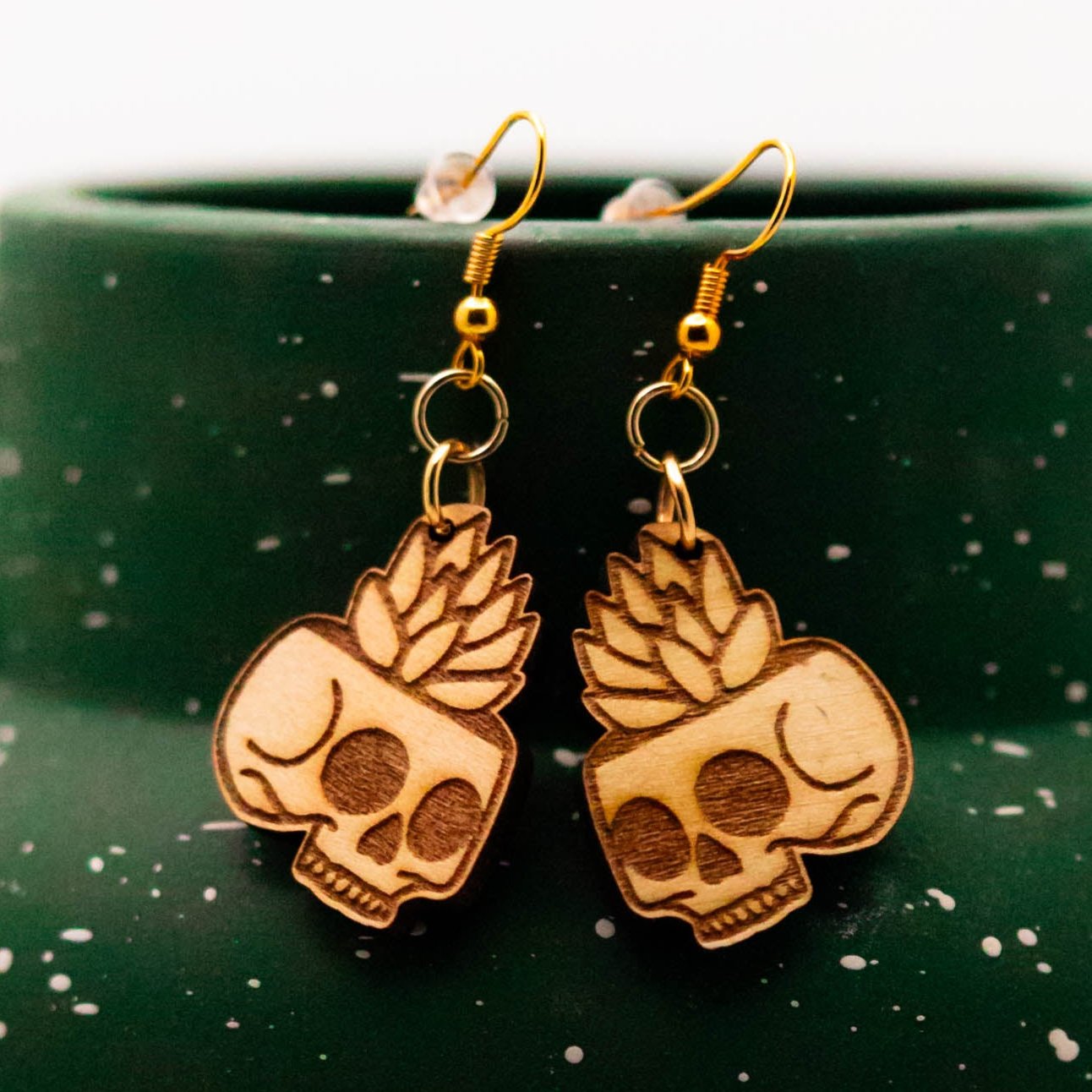 Skull Pot Earring Set