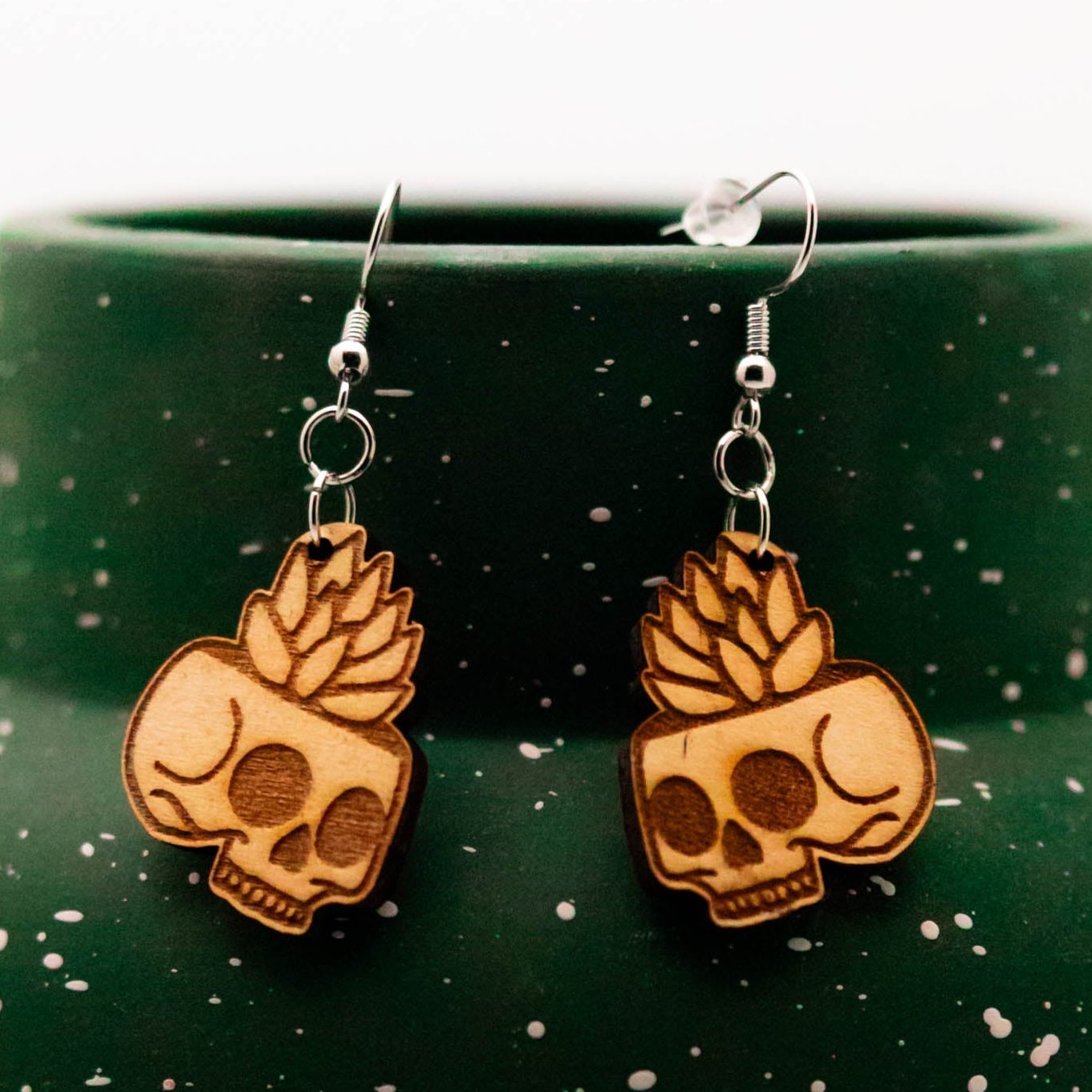 Skull Pot Earring Set